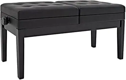 Pianonova HY-PJ026 Dvojitá klavírní stolička Black Gloss Cenově Výhodný