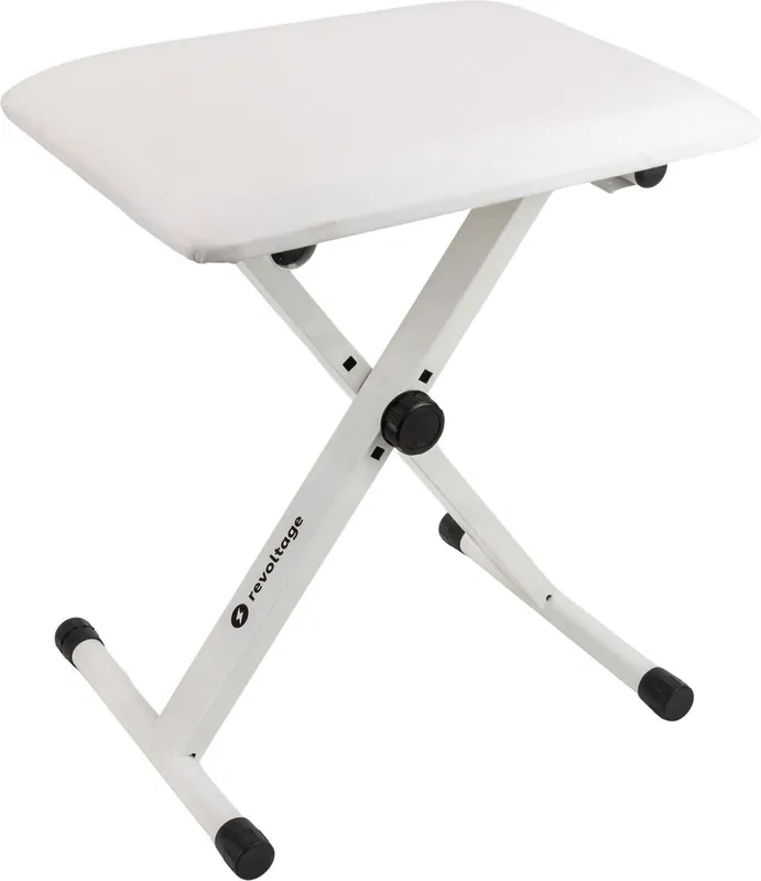 Ověřený Revoltage KB2025WH Kovová klavírní židle White