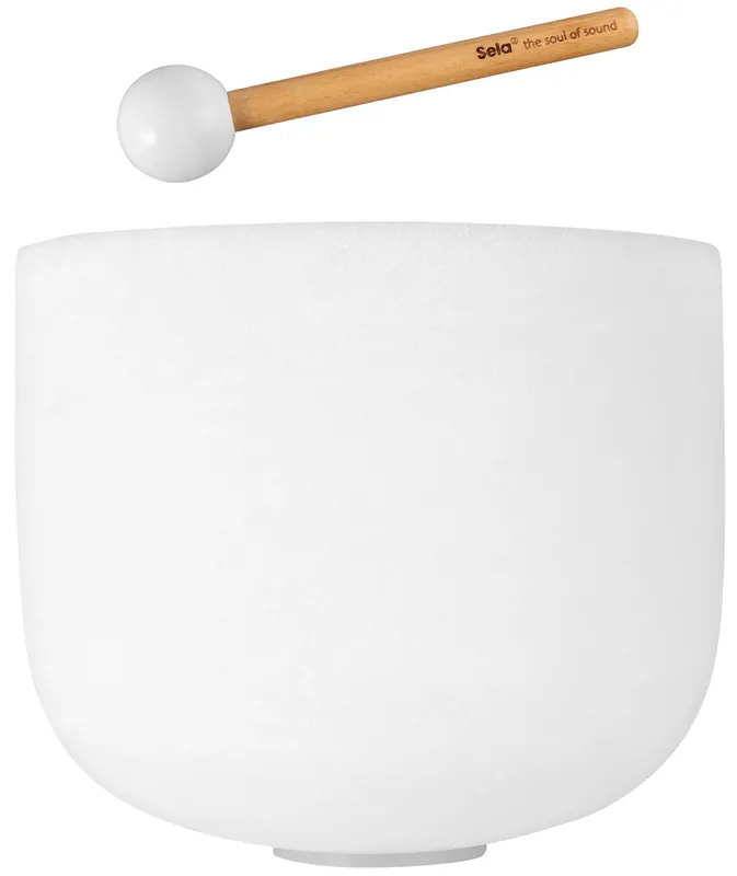 SELA 13" Crystal Singing Bowl Frosted D - 440 Hz Jen Po Omezenou Doba