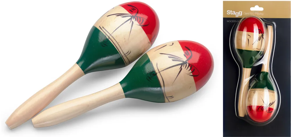 Autentický Stagg MRW-26M, dřevěná maracas Mexico