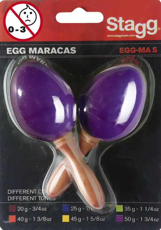 Stagg EGG-MA S/PP, pár vajíček, krátká rukojeť, purpurové Dokud Zásoby Vydrží