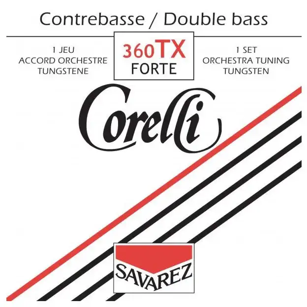 SAVAREZ 360TX Corelli Double Bass Tungsten Solo Set - Forte Speciální Cena