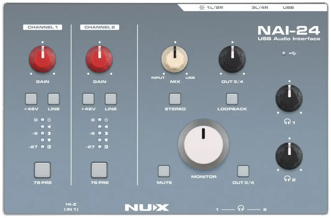 NUX NAI-24 USB Audio Interface Dokud Zásoby Vydrží