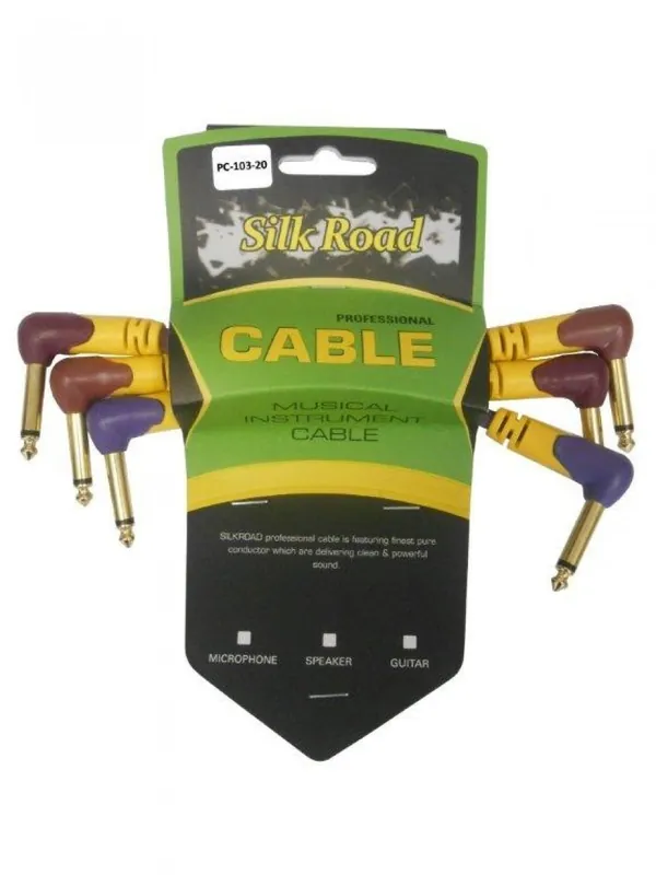 Akční Cena SILK ROAD PC103-20 patch kabel 20cm ( 3 ks )