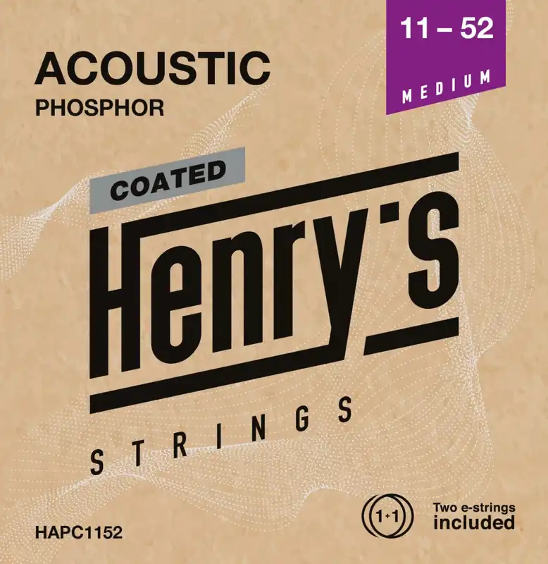 HENRY`S STRINGS HAPC1152 Coated Acoustic Phosphor - 011“ - 052” Časově Omezené